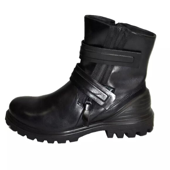 Ecco Shoes - New! ECCO WOMEN'S TREDTRAY MOTO BOOT Black 39 8-8.5 US DD422 DD425